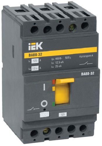 Выключатель автоматический в литом корпусе IEK KARAT ВА88-32 3п 12.5А 25кА картинка